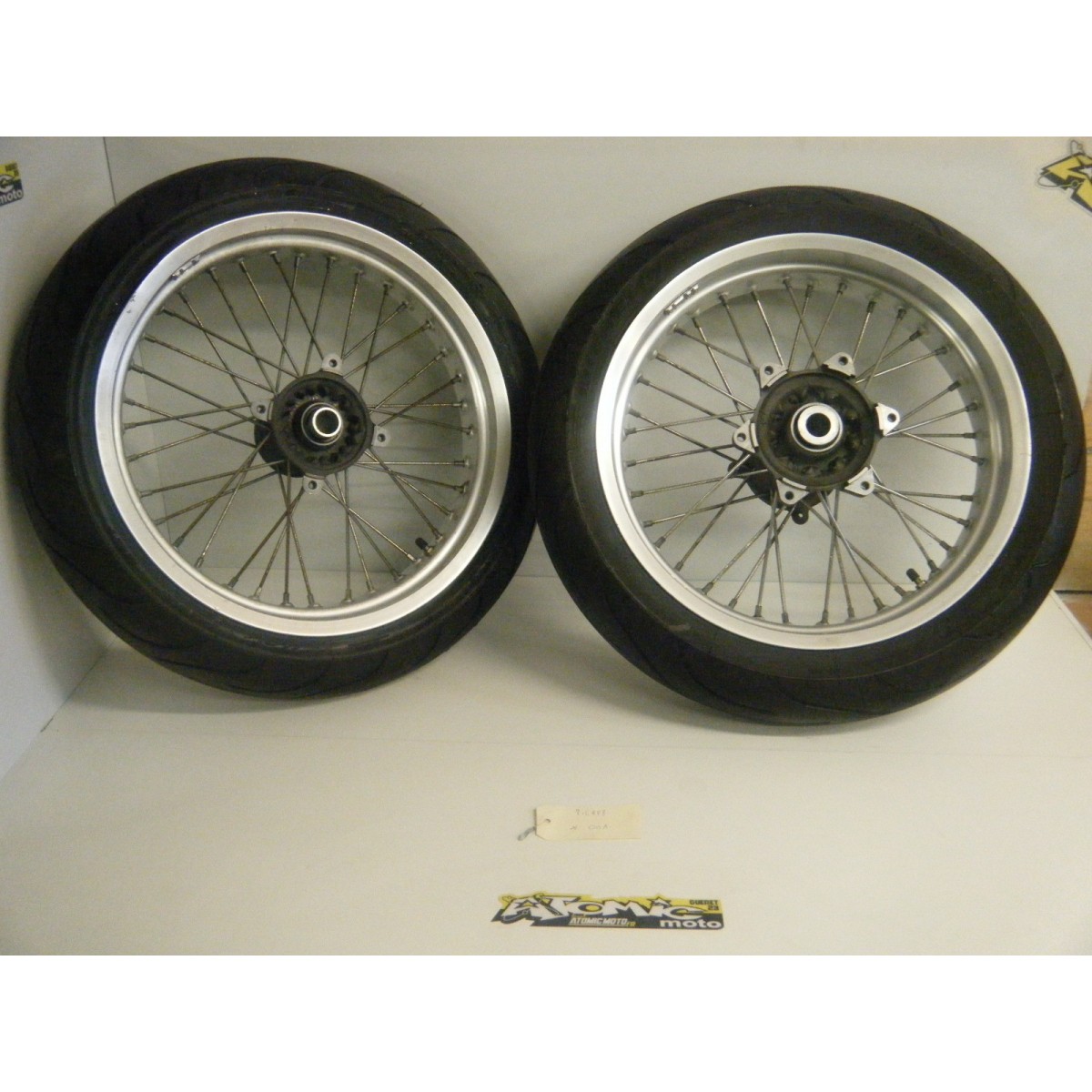 Lot roues supermotard avant/arrière HUSQVARNA 450 SMR / TE 2004